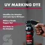 SABRE Red Home Defense Pepper Gel With Wall Mount For Easy Access, Max Strength OC Spray, UV Marking Dye Helps Identify Suspects, Full Hand Grip For More Accurate Aim, Secure Pin Safety, 32 Bursts