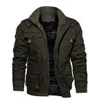 TACVASEN Men's Thermal Military Jacket with Pockets
