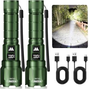 WdtPro 6000 Lumens Tactical Flashlight 2 Pack