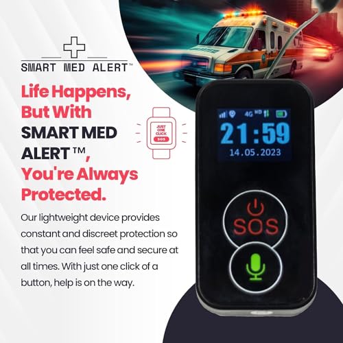 Stay Safe Alert - Elderly Cellular Medical Alert Device| Better Quality of Life | Wearable Panic Button Necklace | Medical Alert Systems for Seniors | Water Resistant with Built-in Fall Detector