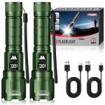 WdtPro 6000 Lumens Tactical Flashlight 2 Pack