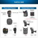 Driveway Alarm- 1/2 Mile Long Range Wireless Driveway Alarm Outdoor Weather Resistant Motion Sensor&Detector-DIY Security Alert-Monitor&Protect Outdoor/Indoor Property - 1 Receiver and 2 Sensors