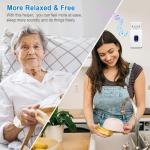 Daytech Wireless Caregiver Pager Call Button Elderly Nurse Alert System for Elderly Monitoring/Seniors with 2 SOS Call Panic Buttons & 2 Watch Pagers, 500+Feet 3 Receivers