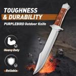 Purplebird 16.5" Heavy Duty Bowie Machete Knife