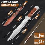 Purplebird 16.5" Heavy Duty Bowie Machete Knife