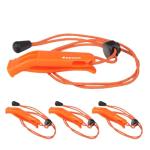 Eayson 4PCS Emergency Whistle with Adjustable Lanyard, Loud Plastic Whistles for Boat Fishing Hiking Kayaking Camping Safety Survival Signal