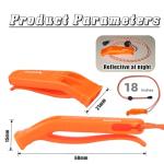 Eayson 4PCS Emergency Whistle with Adjustable Lanyard, Loud Plastic Whistles for Boat Fishing Hiking Kayaking Camping Safety Survival Signal