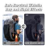 Eayson 4PCS Emergency Whistle with Adjustable Lanyard, Loud Plastic Whistles for Boat Fishing Hiking Kayaking Camping Safety Survival Signal