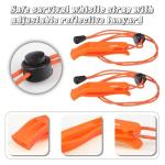 Eayson 4PCS Emergency Whistle with Adjustable Lanyard, Loud Plastic Whistles for Boat Fishing Hiking Kayaking Camping Safety Survival Signal
