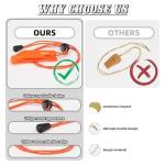 Eayson 4PCS Emergency Whistle with Adjustable Lanyard, Loud Plastic Whistles for Boat Fishing Hiking Kayaking Camping Safety Survival Signal