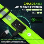 Simket Reflective Walking Gear, Rechargeable Led Reflective Sash, Adjustable Night Walking Safety Gear, High Visibility Safety Lights for Walking at Night for Men Women Jogging Running Biking