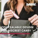 SABRE Lipstick Pepper Spray, Protect Against Multiple Threats with 12 Bursts, UV Marking Dye, The Most Discreet Pepper Spray Design, Pink