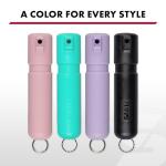 SABRE Mighty Discreet Pepper Spray for Self Defense, Protect Against Multiple Threats, 16 Bursts, Small Ultra-Compact Design, UV Marking Dye, Snap Clip, Key Ring, Twist Lock Safety, 0.18 fl oz, 2 Pack