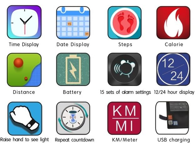 Sida-Earcy Vibrating Alarm Reminder Watch, Silent Alarm Wristband up to 15 Personal Alarms or Pill Reminders per Day (Black)