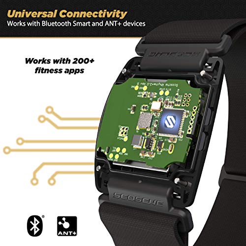 Scosche Bluetooth Heart Rate Monitor for Exercise & Fitness Tracking