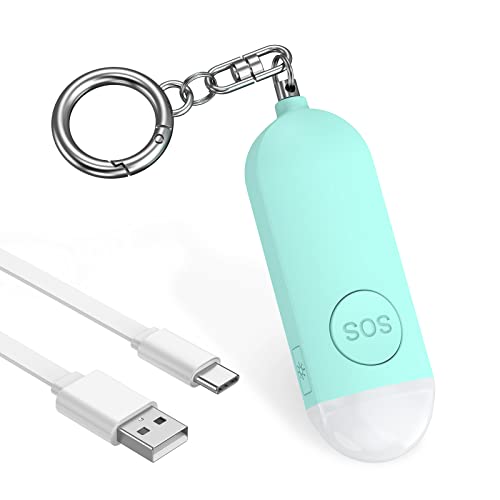 AMIR Personal Safety Alarm for Women - 130DB Safe Sound Personal Alarm - Personal Security Alarm Keychain with LED Lights, Emergency Safety Alarm for Women, Men, Children, Elderly - Blue