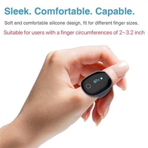 Wellue O2Ring Wearable Pulse Oximter, SPO2 Blood Oxygen Saturation Monitor - Bluetooth O2 Meter Ring Sensor with Vibration Reminder, Free APP & PC Report, Rechargeable