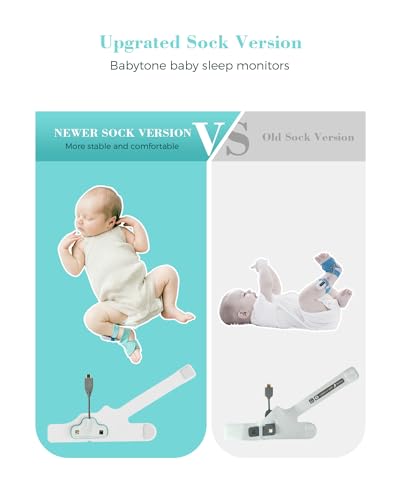 Babytone Baby Oxygen Monitor, Baby Sleep Monitor, Tracking Avg O2, Pulse Rate and Movement for Infant, Wearable Foot Monitor with Bluetooth and APP, for 0-36 Months Newborn's Sleep (Newest Version S1)