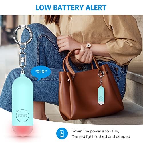 AMIR Personal Safety Alarm for Women - 130DB Safe Sound Personal Alarm - Personal Security Alarm Keychain with LED Lights, Emergency Safety Alarm for Women, Men, Children, Elderly - Blue