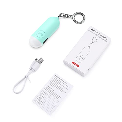 AMIR Personal Safety Alarm for Women - 130DB Safe Sound Personal Alarm - Personal Security Alarm Keychain with LED Lights, Emergency Safety Alarm for Women, Men, Children, Elderly - Blue