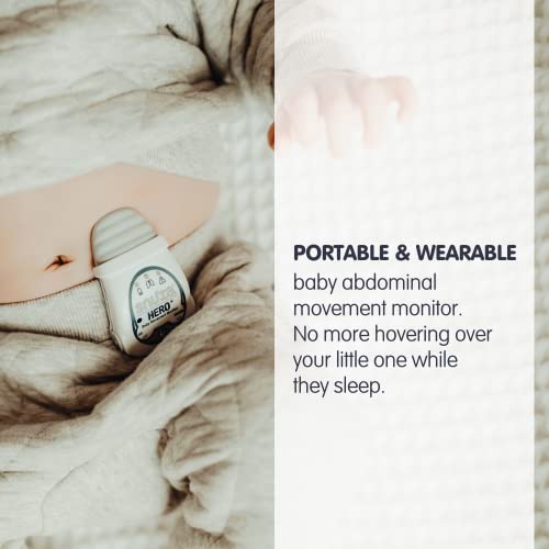 SNUZA HERO Baby Abdominal Movement Monitor: Real-time Alerts for No Breathing, Gentle Vibration Rousing, Portable & Wearable, Medical Grade Material. Safer Sleep for Infants. Peace of Mind for Parents