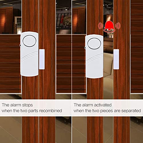 4 Pack Door Alarms for Home Security, Window Door Alarms, Window Alarm Sensors, Door Alarms for Kids Safety,DIY Protection Burglar Bell Alarm for Home,Office