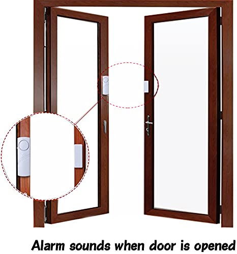 4 Pack Door Alarms for Home Security, Window Door Alarms, Window Alarm Sensors, Door Alarms for Kids Safety,DIY Protection Burglar Bell Alarm for Home,Office