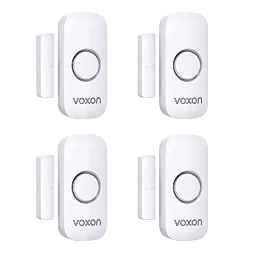 Door Window Alarm for Kids Safety, VOXON Wireless Door Alarm for Home Security Personal Security Window Alarms Sensor Burglar Door Alarm for Home, Cars, Sheds, Caravans DIY Kit Pack of 4