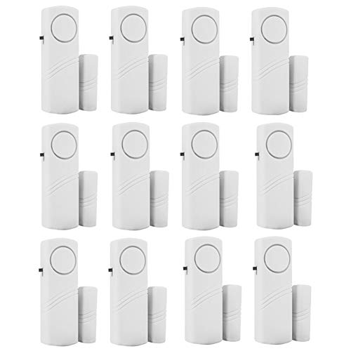 Door Window Alarm, Burglar Alarm, Home Security Magnetic Sensor Anti-Theft Alarm (Home Alarm (12 pcs))