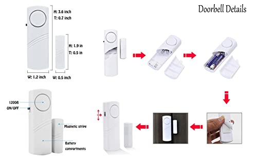 Door Window Alarm, 90DB Door Alarms for Kids Safety, Wireless Sensor Door Window Burglar Alarm-Window Pool Alarms for Home, 15 Pack