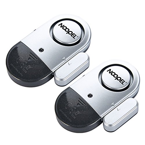 Door Window Alarm 2 Pack Noopel Home Security Sensor Burglar Anti-Theft 120DB Alarm with Batteries Included - DIY Easy to Install (2)