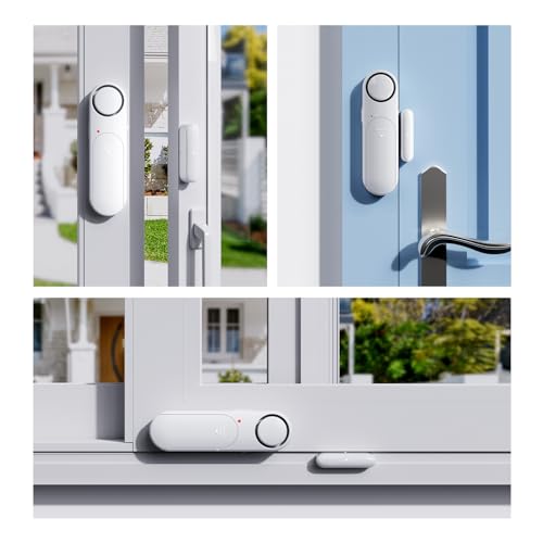 Wireless Door Alarm with Remote (2 Pack), Door/Window Alarm When Opened for Home/Pool Security, Kid/Child Safety, Sliding Front Door Opening Sensor Alert for Garage/Apartment, 120dB, 600ft Range