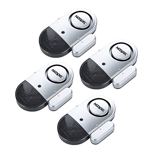 Door Alarms When Opened, 4 Pack Noopel 120DB Loud Pool Alarms for Doors, Window Alarm Sensors for Kids Safety, Burglar Entry Alert for Home Security