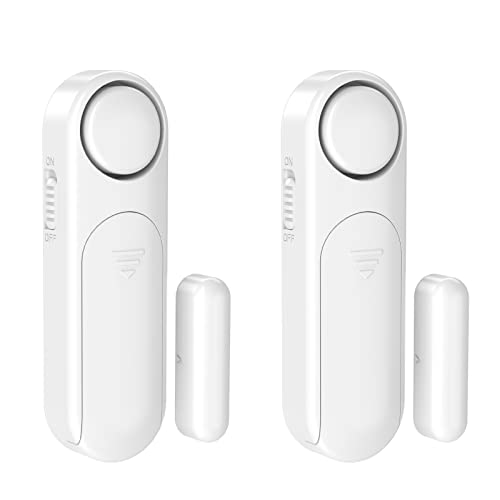 SECRUI Door Alarm for Home Security, Window Sensor, 120dB, 4 Modes, Easy Installation, Security Alarm for Kids Safety Home Garage Apartment Office (2 Pack)