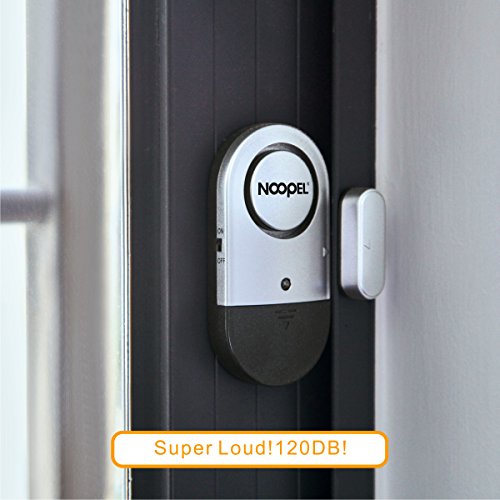 Door Alarms When Opened, 4 Pack Noopel 120DB Loud Pool Alarms for Doors, Window Alarm Sensors for Kids Safety, Burglar Entry Alert for Home Security