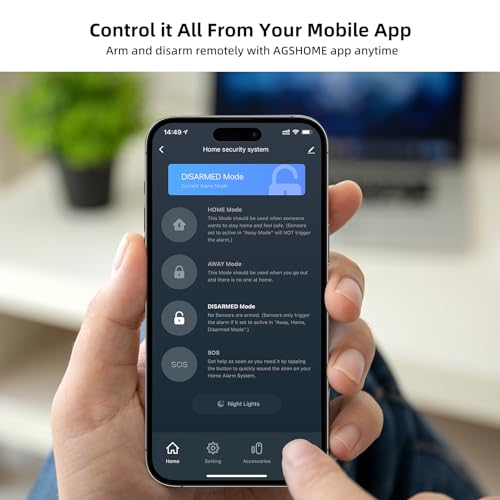 Home Alarm System 5-Piece kit, Door Window Sensors WiFi Alarm System for Kids Safety, Smart Wireless Home Alarm Security System DIY, No Contract, App Alert for House Apartment by GRSICO