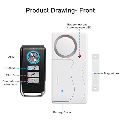 wsdcam Door Alarm Wireless Anti-Theft Remote Control Door and Window Security Alarms