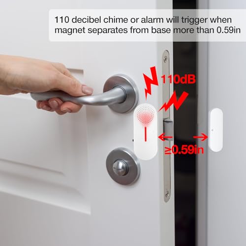 Door Window Alarm,110DB Door Alarms for Kids Safety, Wireless Sensor Door Window Burglar Alarm-Window Pool Alarms for Home (5PCS)