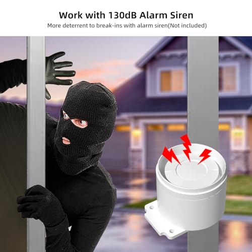 Home Alarm System 5-Piece kit, Door Window Sensors WiFi Alarm System for Kids Safety, Smart Wireless Home Alarm Security System DIY, No Contract, App Alert for House Apartment by GRSICO