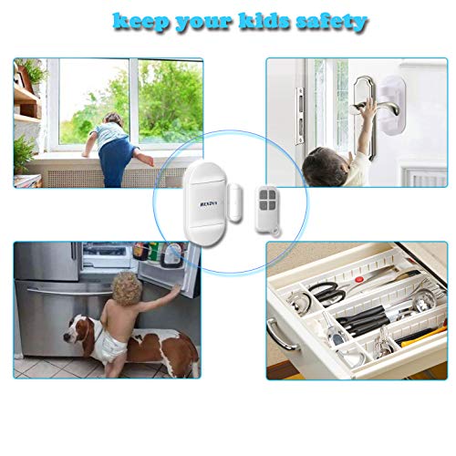 HENDUN Door Alarm for Home Security with Remote, 130dB Wireless Windows Alarm Sensors,Chime for Pool Door, Kids Safety, Alarm for Garage, Sliding, Dementia,Opening Entering Alert (Pack 1)