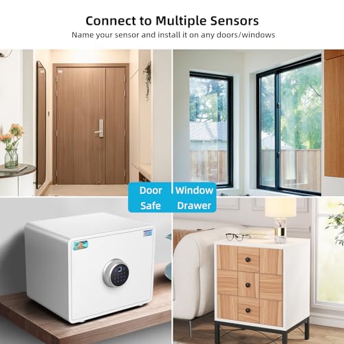 Home Alarm System 5-Piece kit, Door Window Sensors WiFi Alarm System for Kids Safety, Smart Wireless Home Alarm Security System DIY, No Contract, App Alert for House Apartment by GRSICO