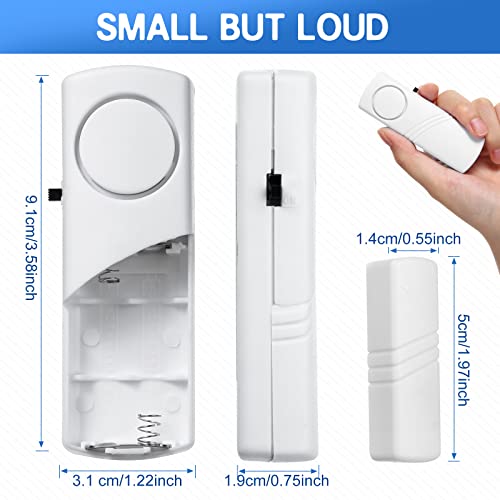 24 Pcs Door Window Alarm for Home Security Door Security Alarm Bulk Wireless Door Window Alarm Sensors Anti Theft Window Security Alarm Burglar Alarm for Kids Safety, Home, Office, Garage, Apartment