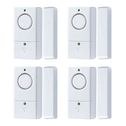 Door Alarm Sensor, Alarm for Doors When Opening, 120DB Window Door Alarm, Door Alarms for Kids Safety, 4 Pack Pool Alarms for Doors Entry Sensor Burglar Alert for Home Security Kids