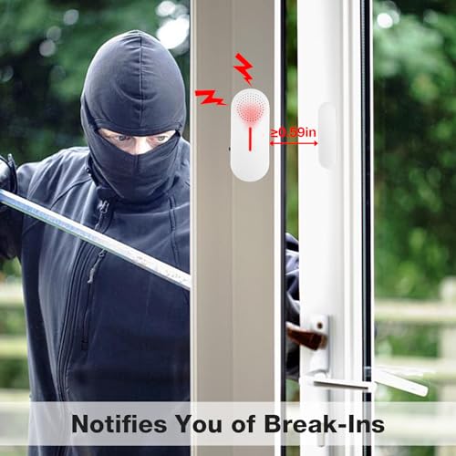 Door Window Alarm, 110DB Door Alarms for Kids Safety, Wireless Sensor Door Window Burglar Alarm-Window Pool Alarms for Home (2 Pack)