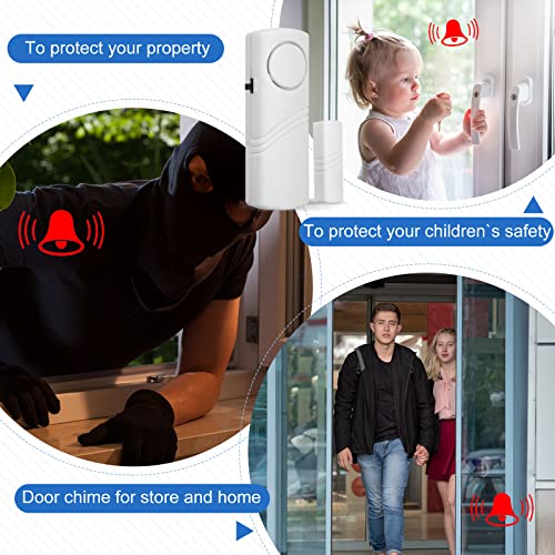 24 Pcs Door Window Alarm for Home Security Door Security Alarm Bulk Wireless Door Window Alarm Sensors Anti Theft Window Security Alarm Burglar Alarm for Kids Safety, Home, Office, Garage, Apartment