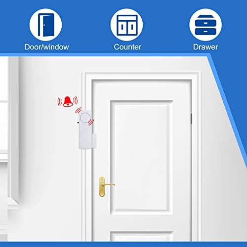24 Pcs Door Window Alarm for Home Security Door Security Alarm Bulk Wireless Door Window Alarm Sensors Anti Theft Window Security Alarm Burglar Alarm for Kids Safety, Home, Office, Garage, Apartment