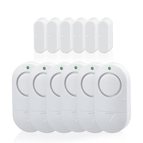 Door Window Alarm, Toeeson 120 DB Window Chime Alarms for Home, White Door Alarms for Kids Safety