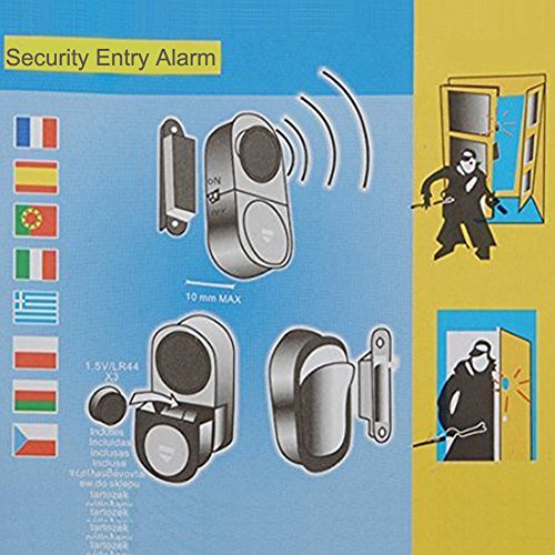 Hiistar Wireless Entry Home Door Window Burglar Alarm-Safety Security Alarm System Magnetic Sensor (Pack of 5) 1
