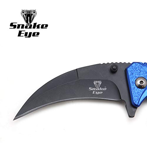 Everyday Carry Folding Pocket Knife, Assisted Opening, Tactical Design (Blue)