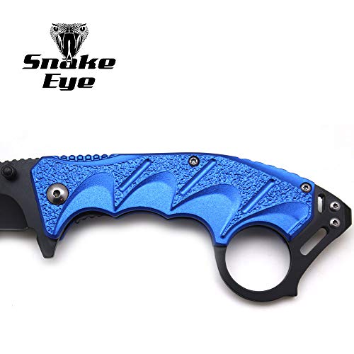 Everyday Carry Folding Pocket Knife, Assisted Opening, Tactical Design (Blue)